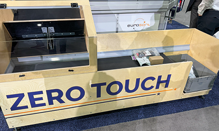 EuroSort's zero touch pack out chute at Modex 2024